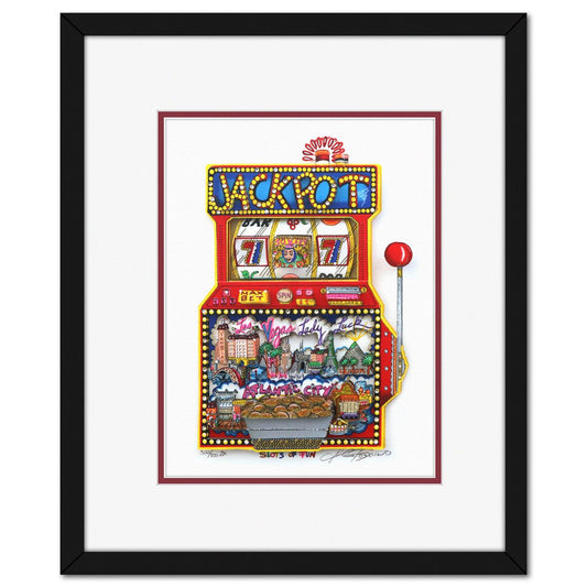 Charles Fazzino- 3D Construction Silkscreen Serigraph "Slots of Fun"