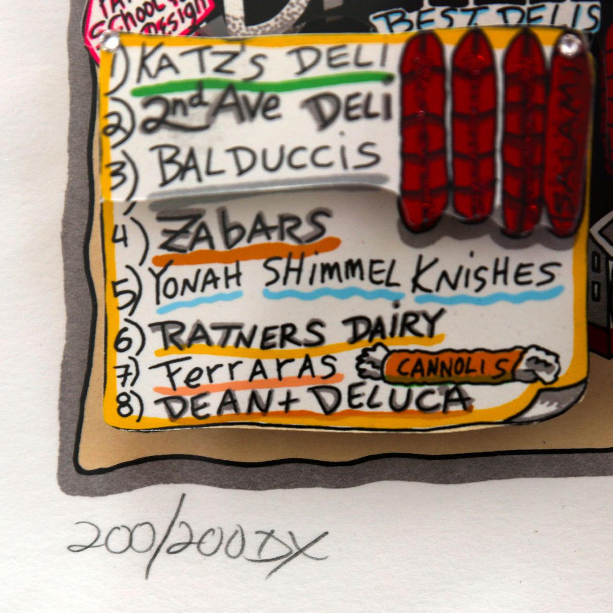 Charles Fazzino- 3D Construction Silkscreen Serigraph "NEW YORK IS, "