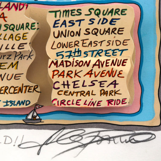 Charles Fazzino- 3D Construction Silkscreen Serigraph "NEW YORK IS, "