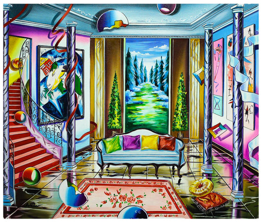 Alexander Astahov- Original Oil on Canvas "House in the Forest"