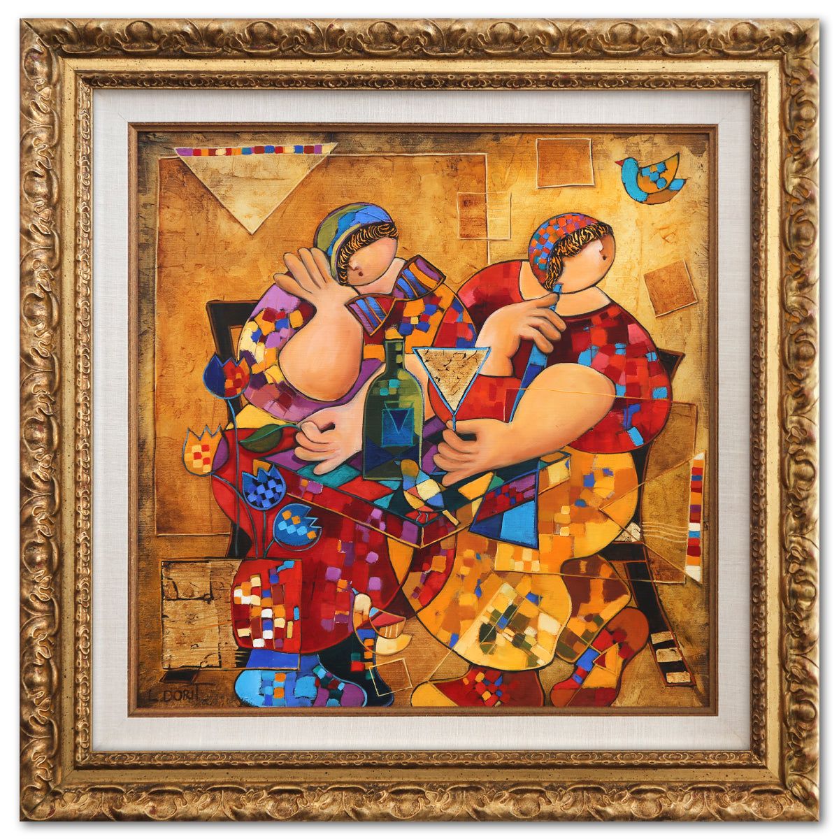 Dorit Levy- Original Oil Canvas "Cocktail Party"