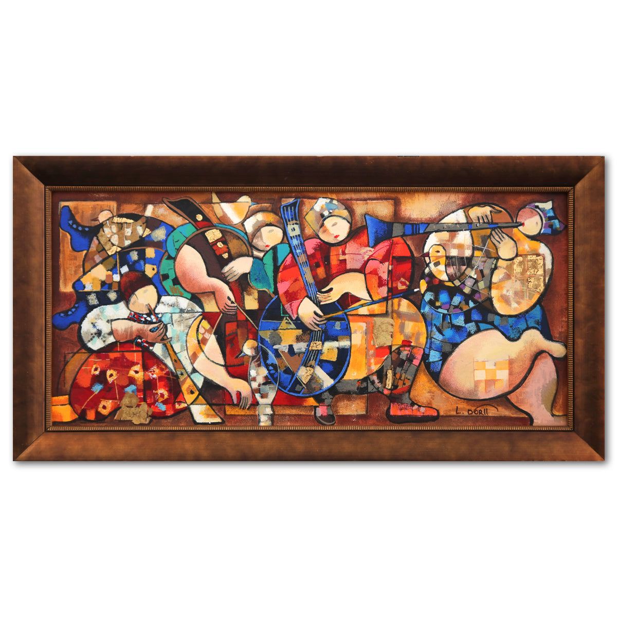 Dorit Levy- Hand Emelished Serigraph on Wood "Unity"