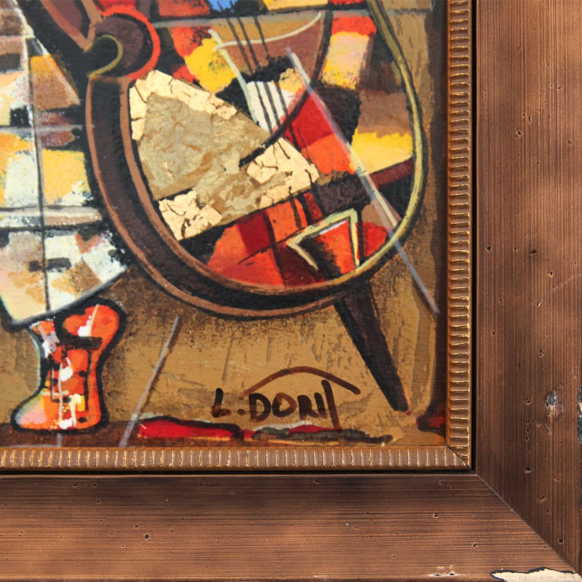 Dorit Levy- Hand Emelished Serigraph on Wood "The Cellist"