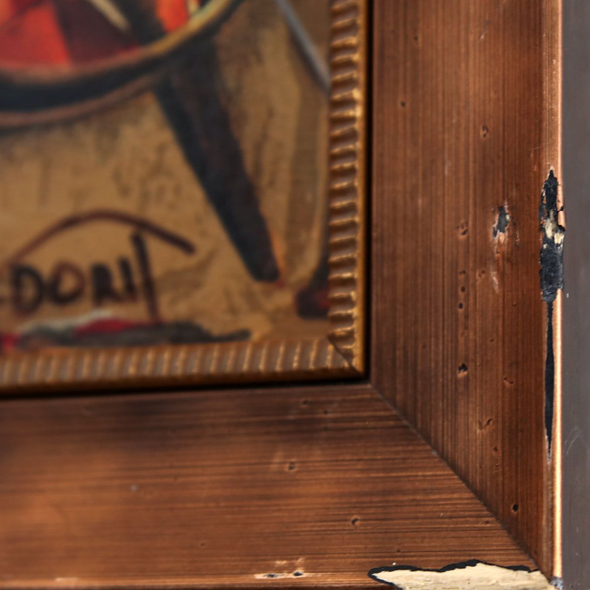 Dorit Levy- Hand Emelished Serigraph on Wood "The Cellist"