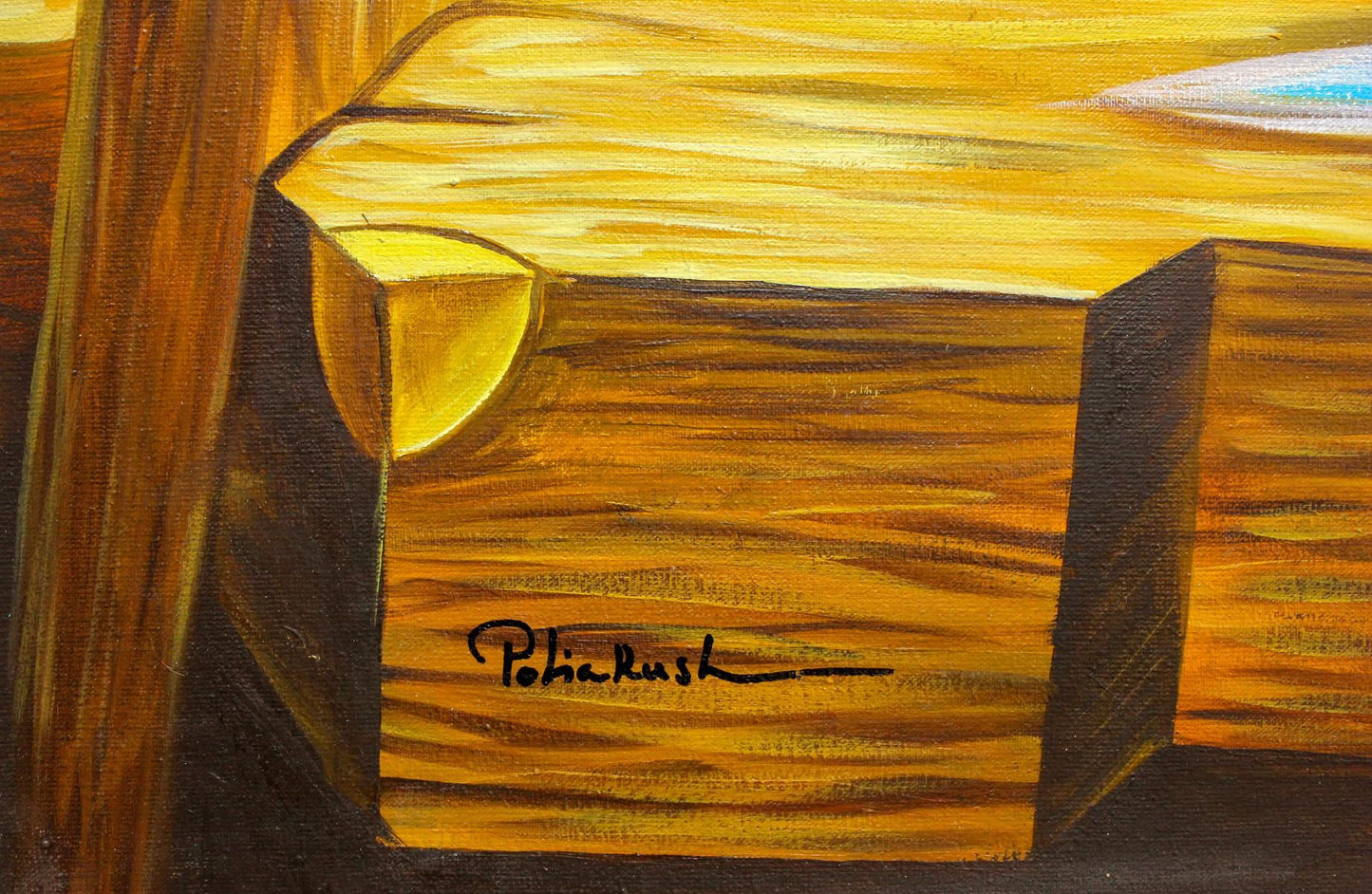 Eugene Poliarush- Original Oil on Canvas "Boat Of Flowers"