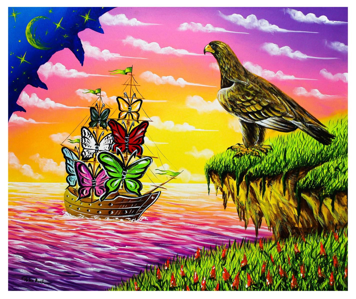 Eugene Poliarush- Original Oil on Canvas "Sunset Arrival"