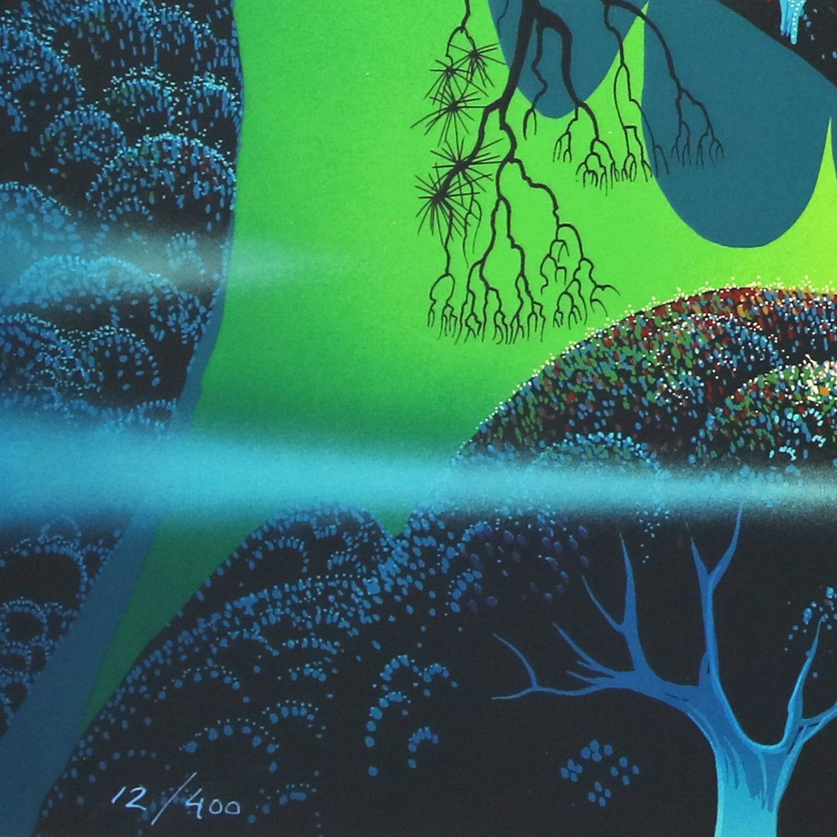Eyvind Earle- Serigraph "Green Pastures"