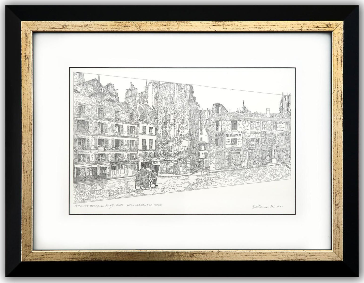 Guillaume Azoulay- Original Drawing on Paper "Maquette for the Merry-go-round edition"