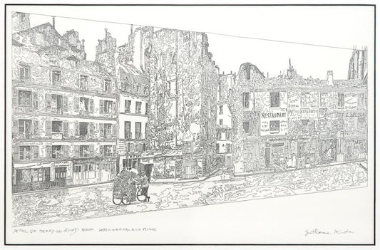 Guillaume Azoulay- Original Drawing on Paper "Maquette for the Merry-go-round edition"