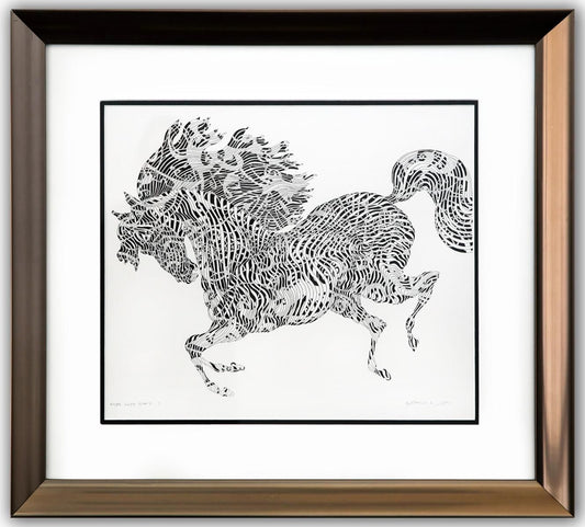 Guillaume Azoulay- Original Drawing on Paper "Ã‰tude GHFF (maquette for the etching)"