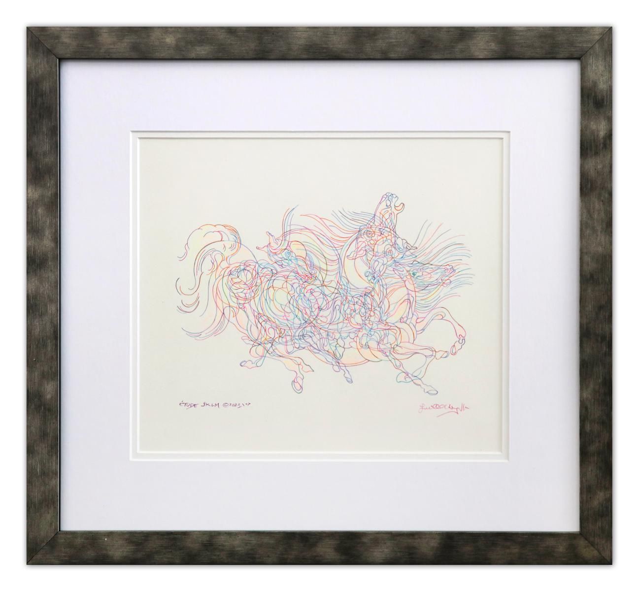 Guillaume Azoulay- Original Drawing in Color "E'tude JKLM"