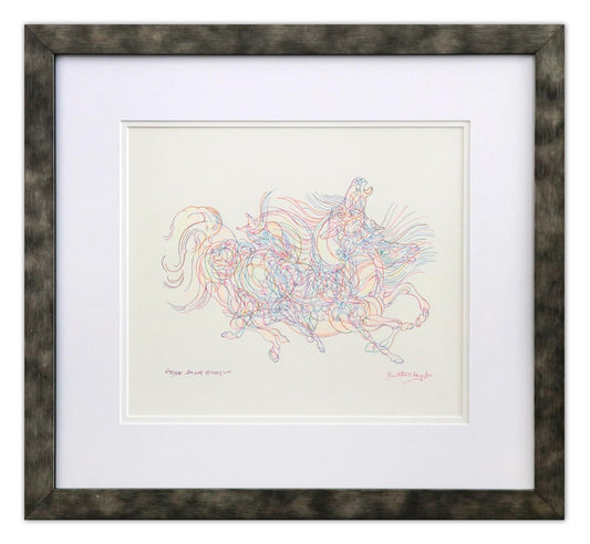 Guillaume Azoulay- Original Drawing in Color "E'tude JKLM"