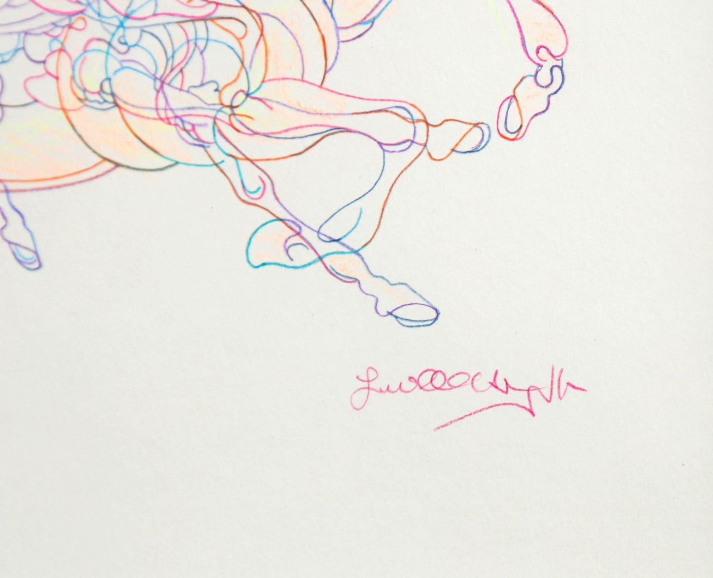 Guillaume Azoulay- Original Drawing in Color "E'tude JKLM"