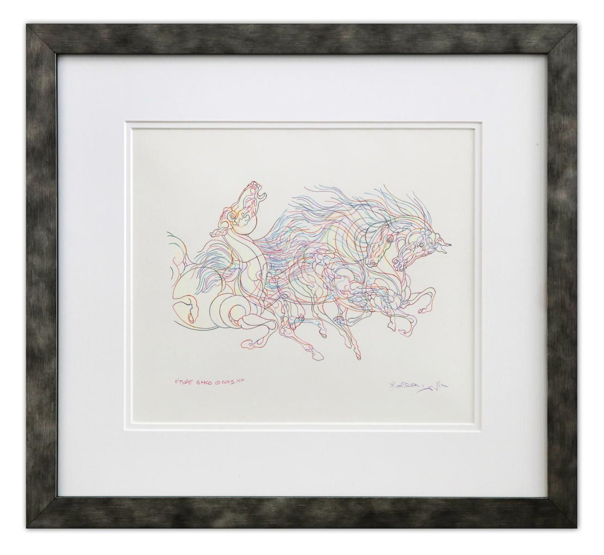 Guillaume Azoulay- Original Drawing in Color "E'tude GMCO"
