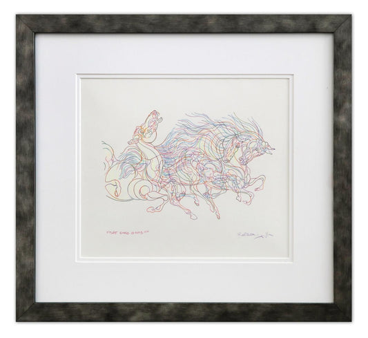 Guillaume Azoulay- Original Drawing in Color "E'tude GMCO"