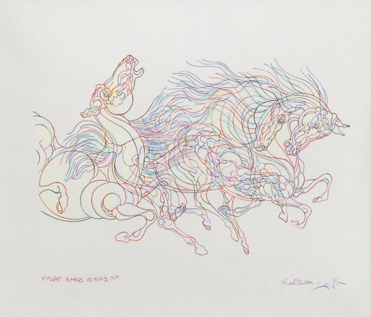Guillaume Azoulay- Original Drawing in Color "E'tude GMCO"