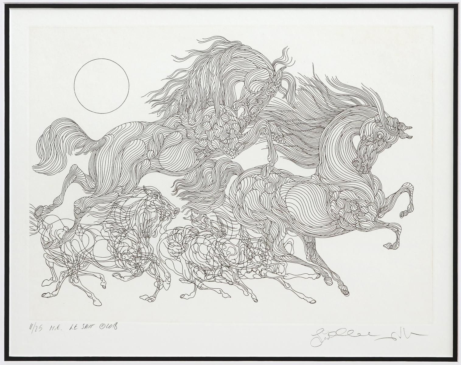 Guillaume Azoulay- Original Etching "M.E. Le Savt"
