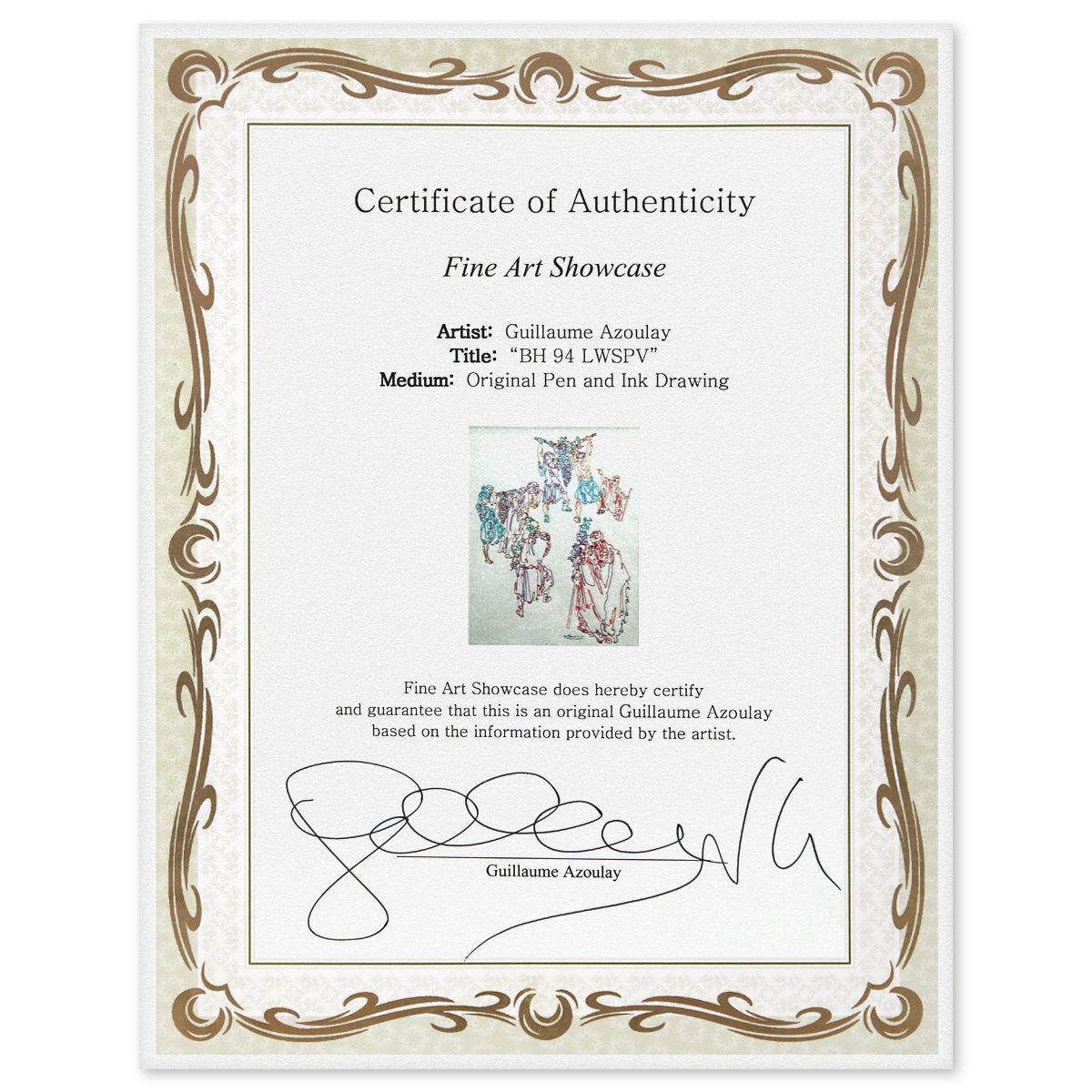 Guillaume Azoulay- Original Pen and Ink Drawing "BH 94 LWSPV"