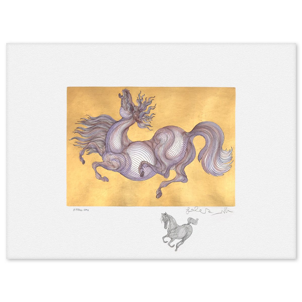 Guillaume Azoulay- Remarque Gold Leaf Etching "Hidden"