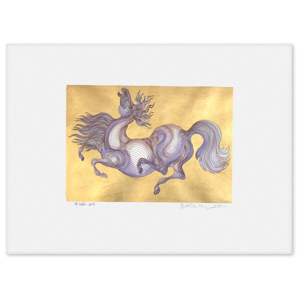 Guillaume Azoulay- Etching "Hidden Horse"