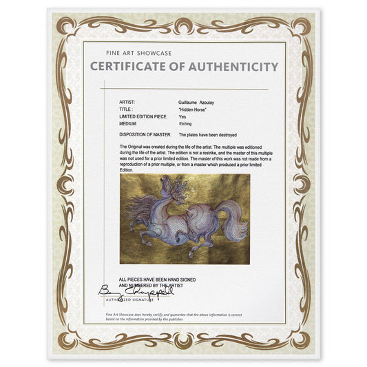 Guillaume Azoulay- Etching "Hidden Horse"