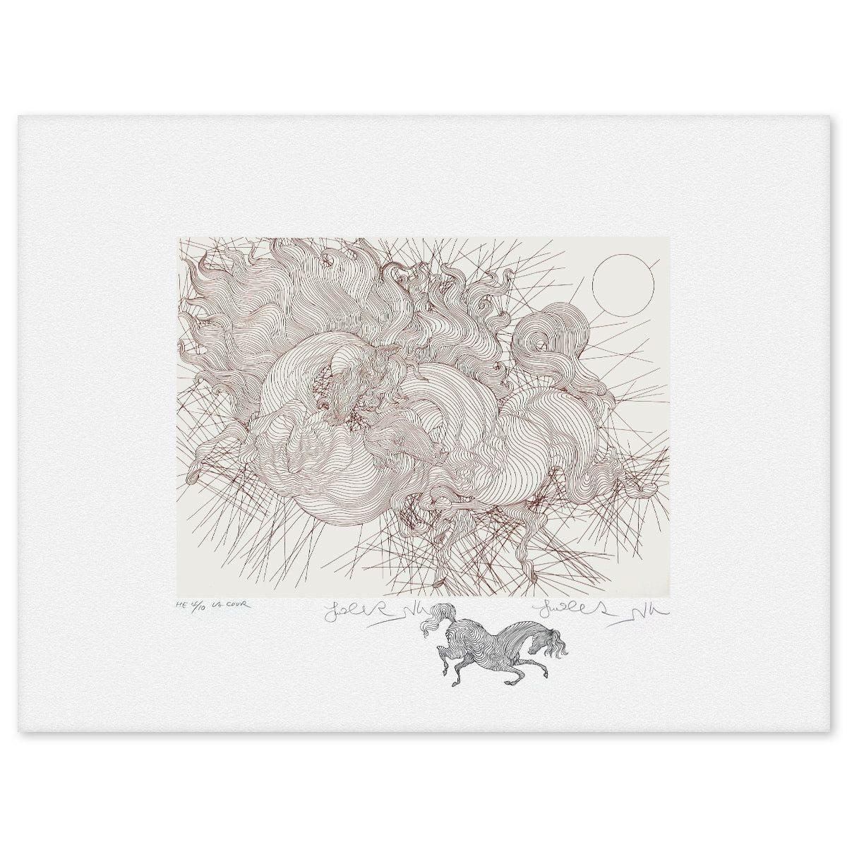 Guillaume Azoulay- Etching Remarque "La Cour"