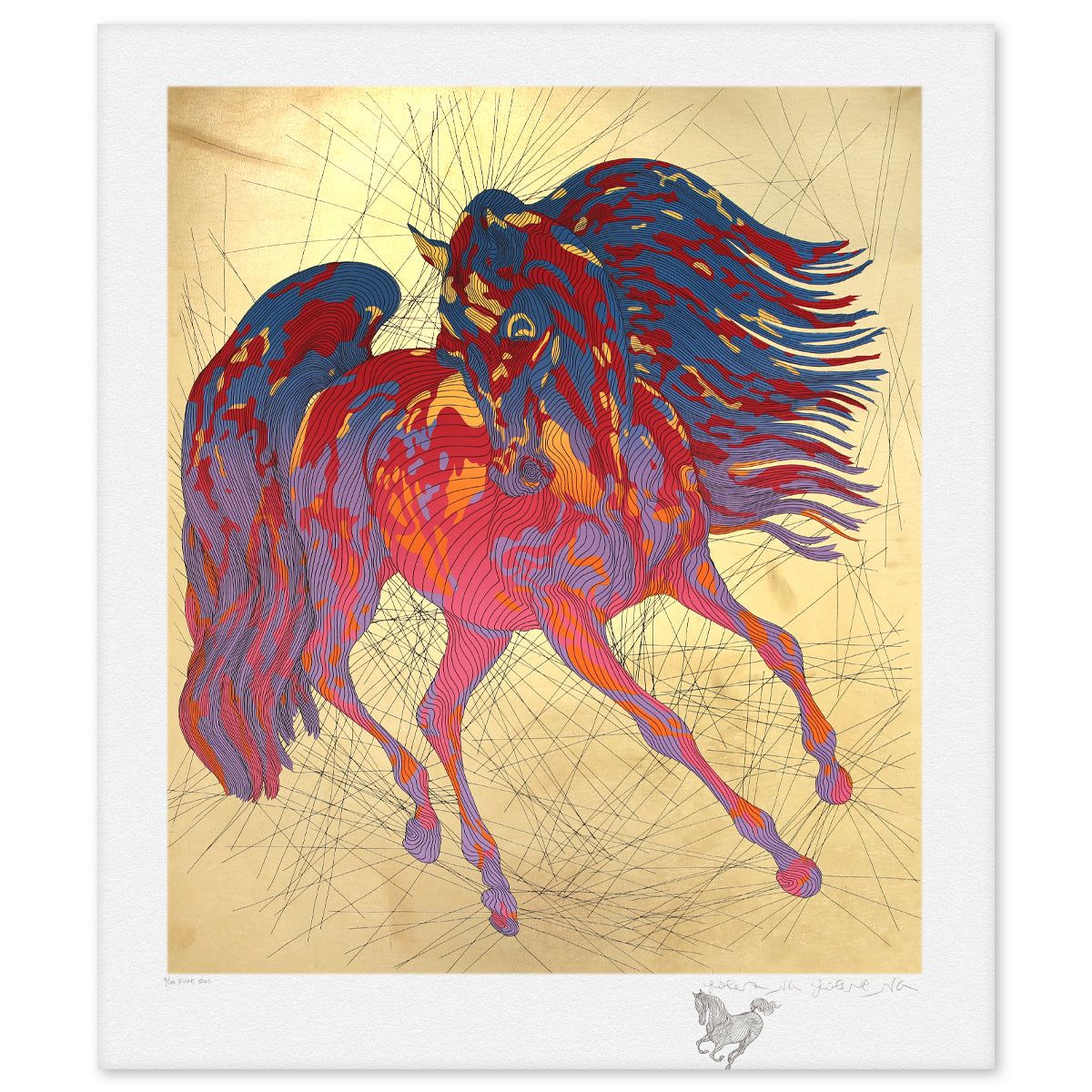 Guillaume Azoulay- Gold Leaf Silkscreen Remarque "Duke"