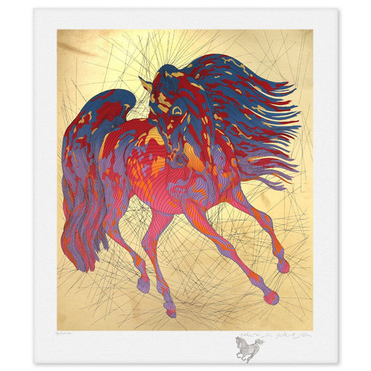 Guillaume Azoulay- Gold Leaf Silkscreen Remarque "Duke"