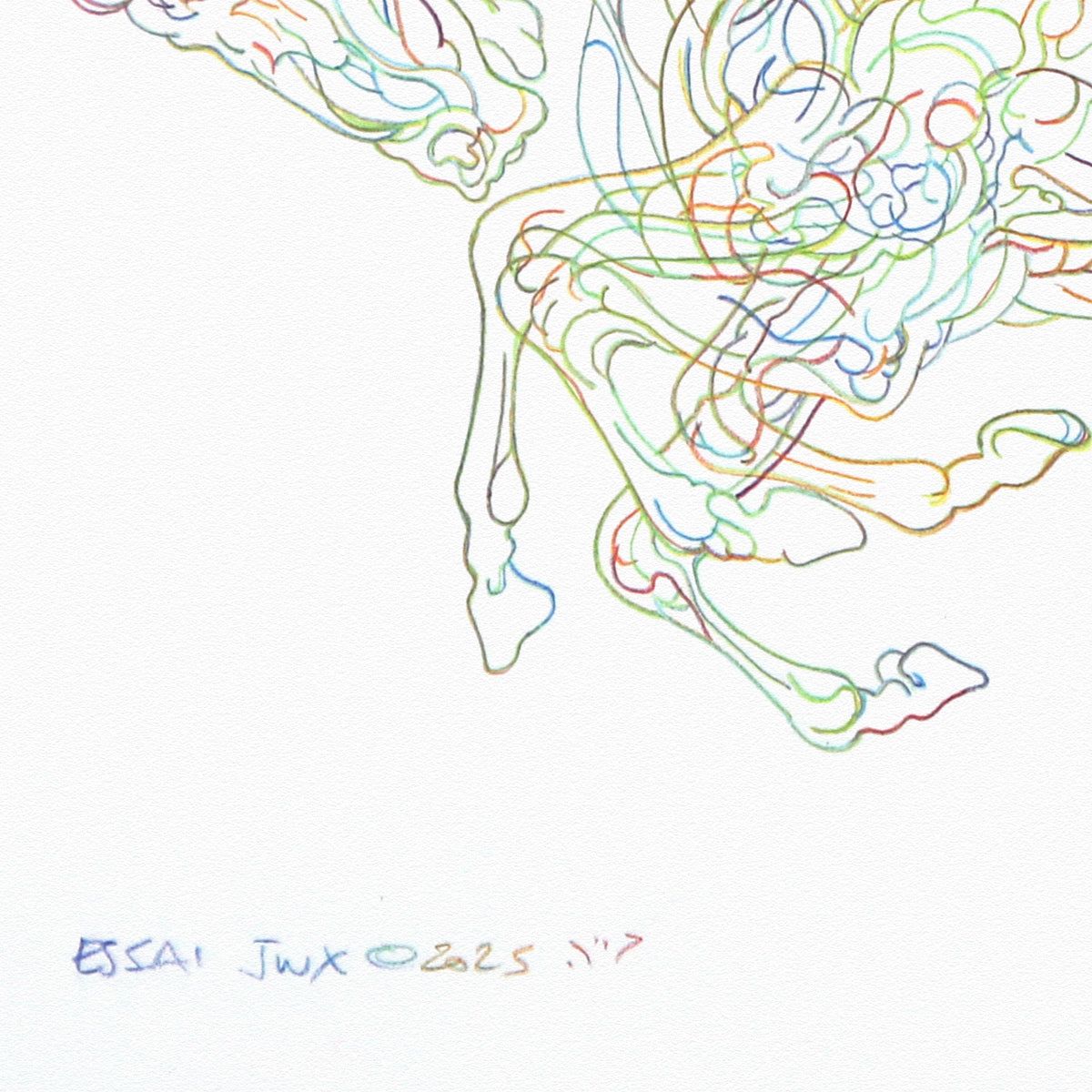 Guillaume Azoulay- Original Drawing "ESSAI JWXO"