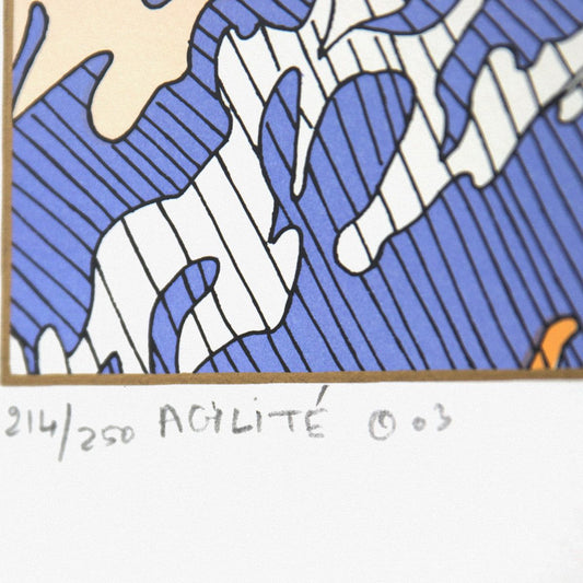 Guillaume Azoulay- Original Etching with Gold Leaf "Agilite"