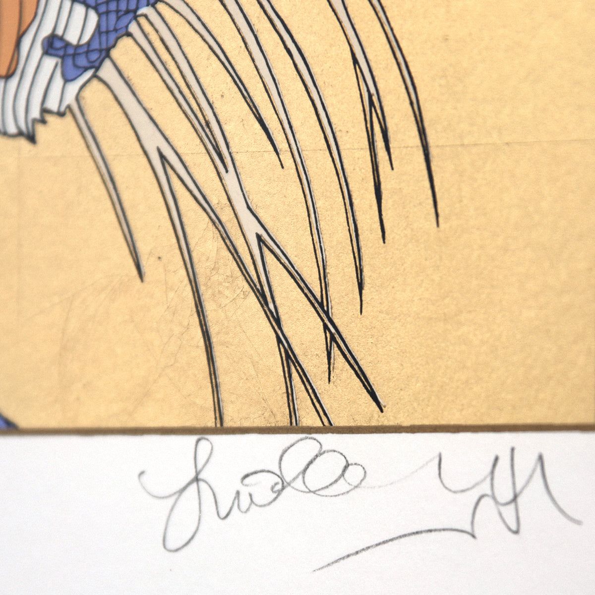 Guillaume Azoulay- Original Etching with Gold Leaf "Agilite"