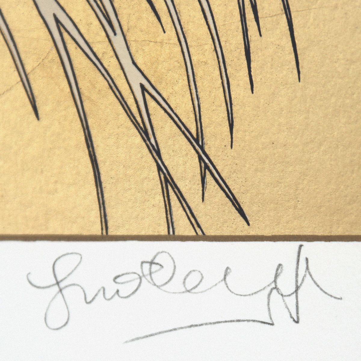 Guillaume Azoulay- Original Etching with Gold Leaf "Agilite"