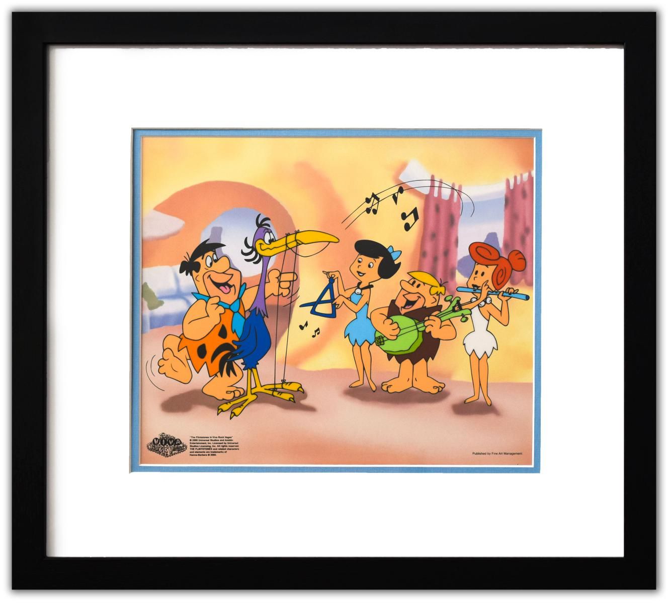 HANNA-BARBERA- Sericel "Fred Plays the Harp"