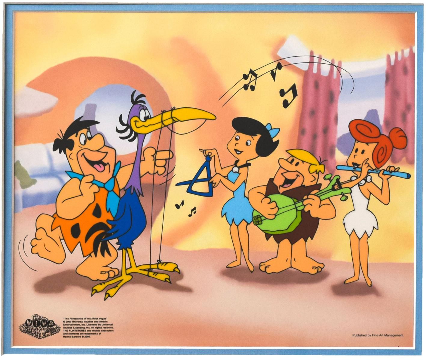 HANNA-BARBERA- Sericel "Fred Plays the Harp"