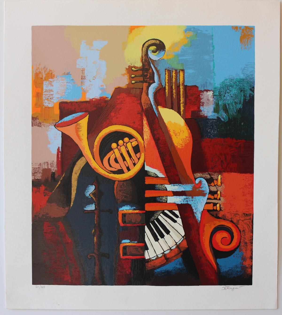 Igor Kovalev- Original Serigraph on Paper "Symphony IV"