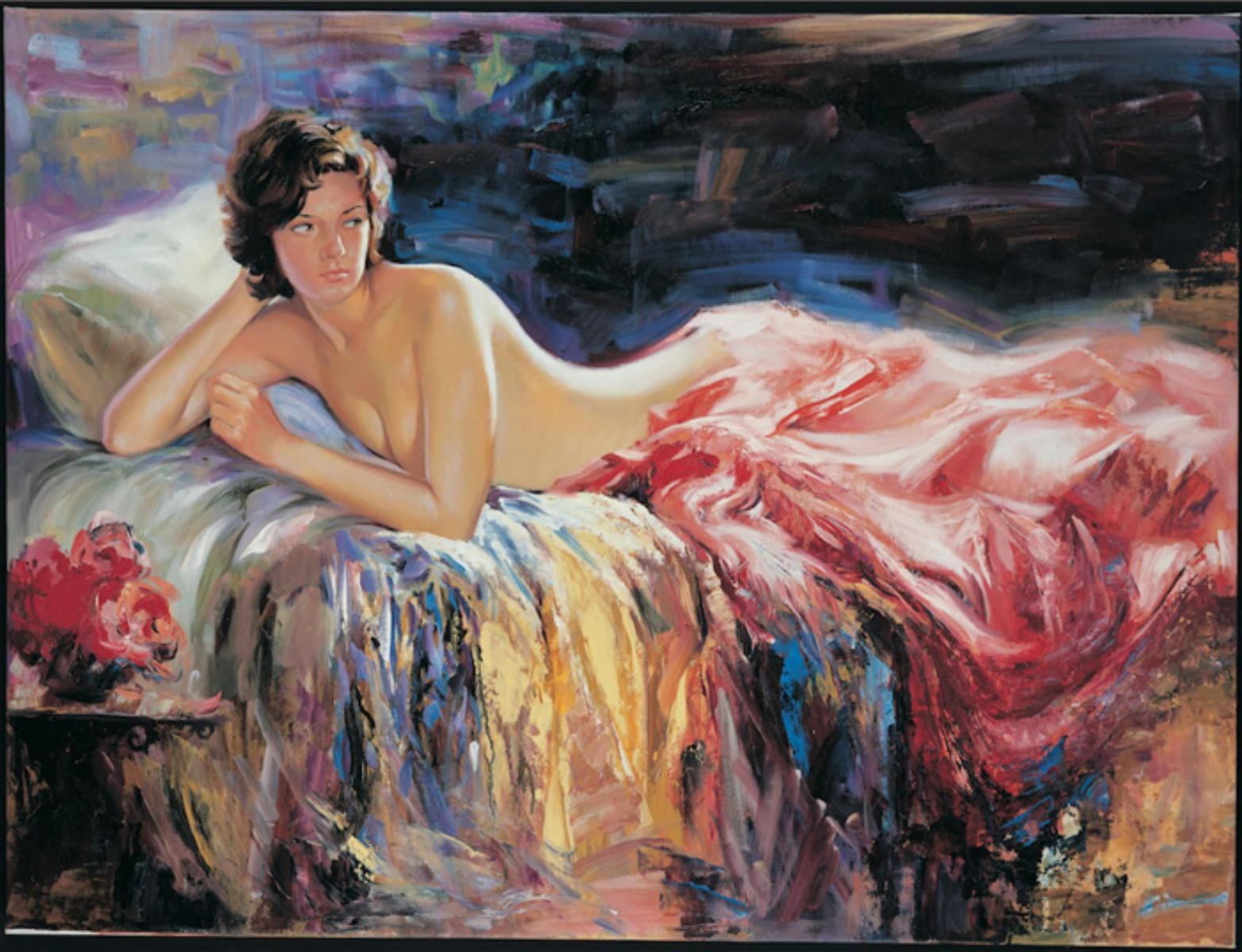 Igor Semeko- Original Giclee on Canvas "Naked"