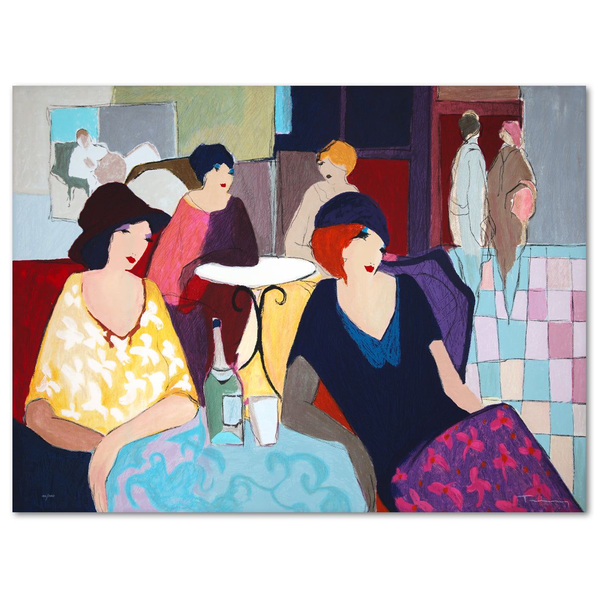 Itzchak Tarkay- Serigraph "Aperitif"