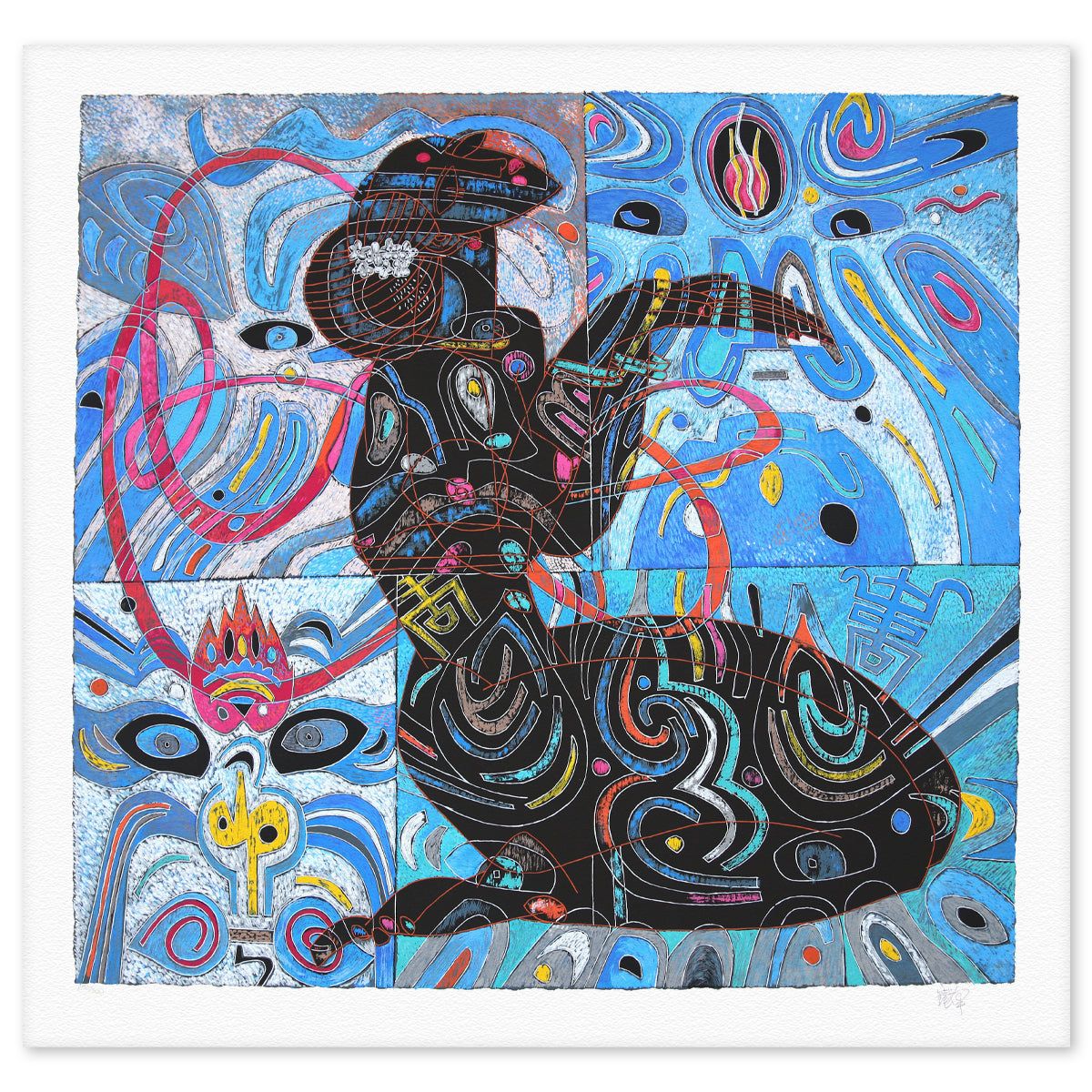 Jian Tie Feng- Silkscreen "Girl of Tang Dynasty"