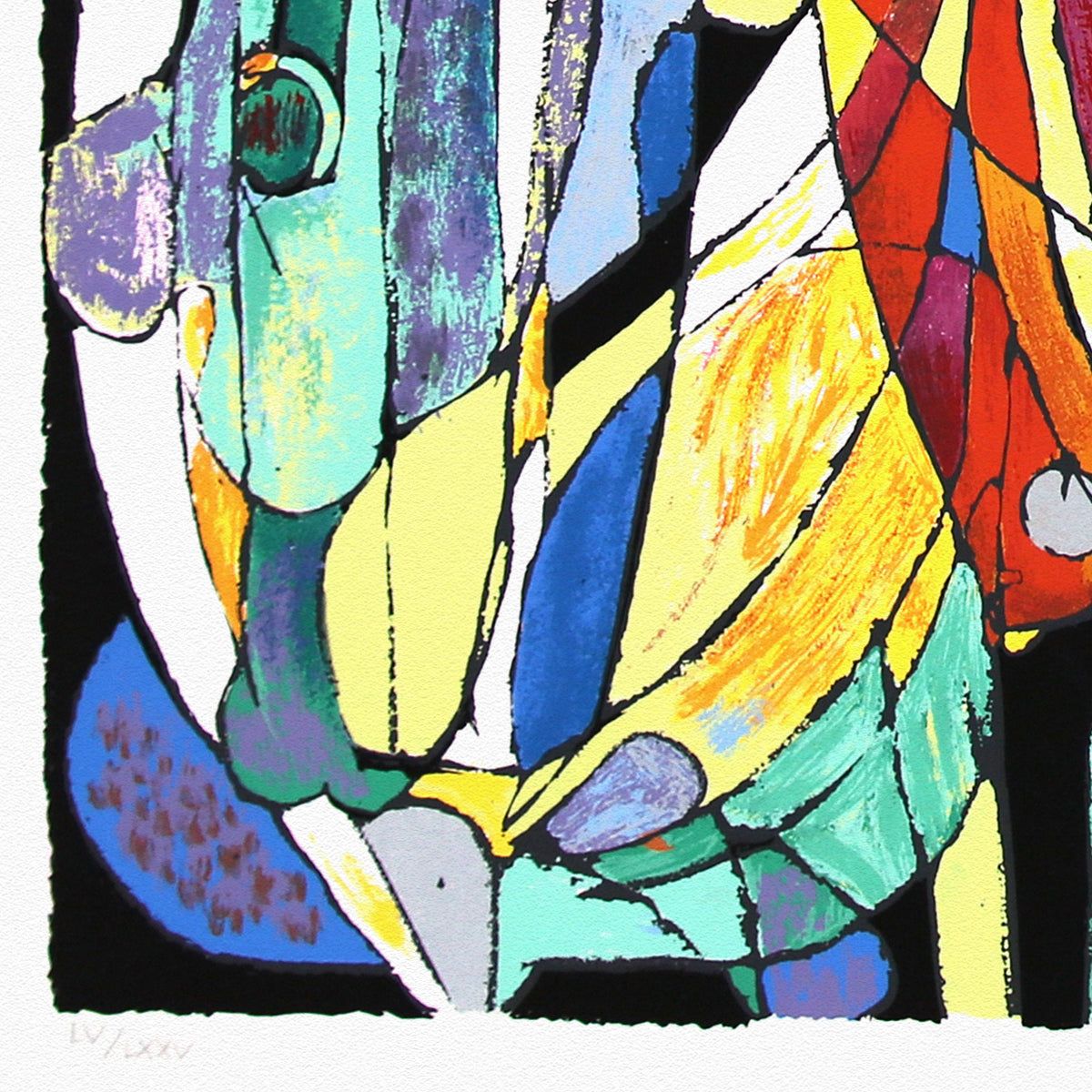 Jian Tie Feng- Silkscreen "Blossoming Flowers"