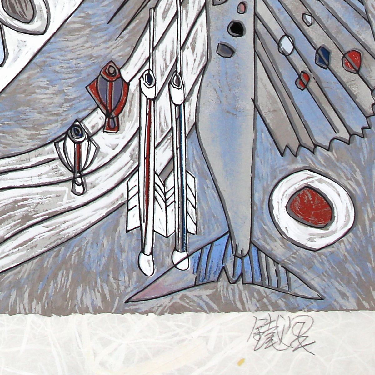 Jian Tie Feng- Silkscreen "White Mermaid"