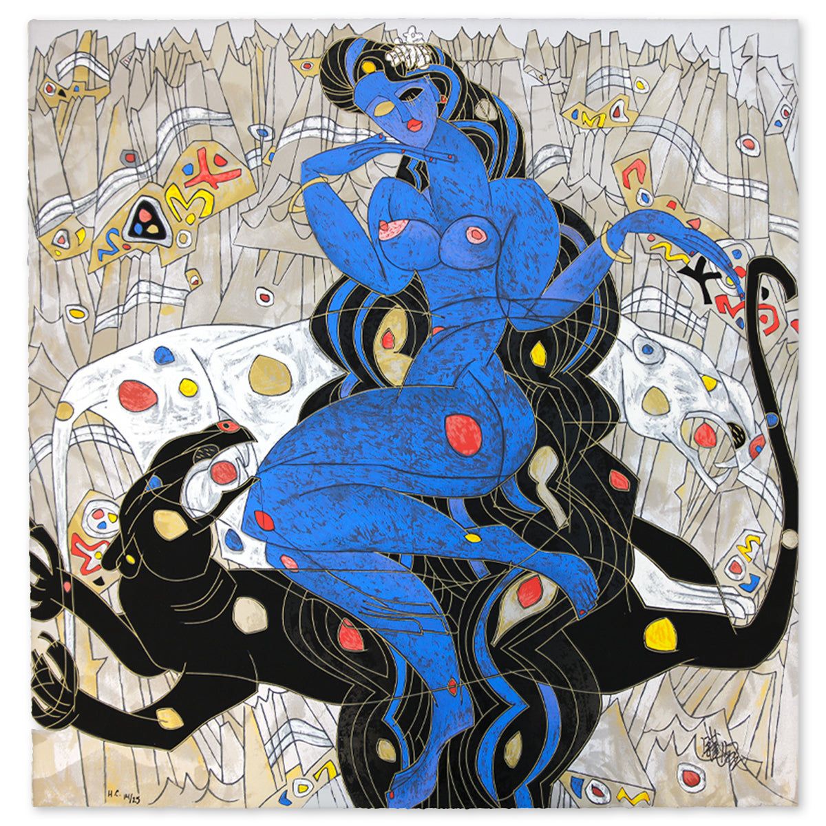 Jian Tie Feng- Silkscreen "Mountain Ghost"
