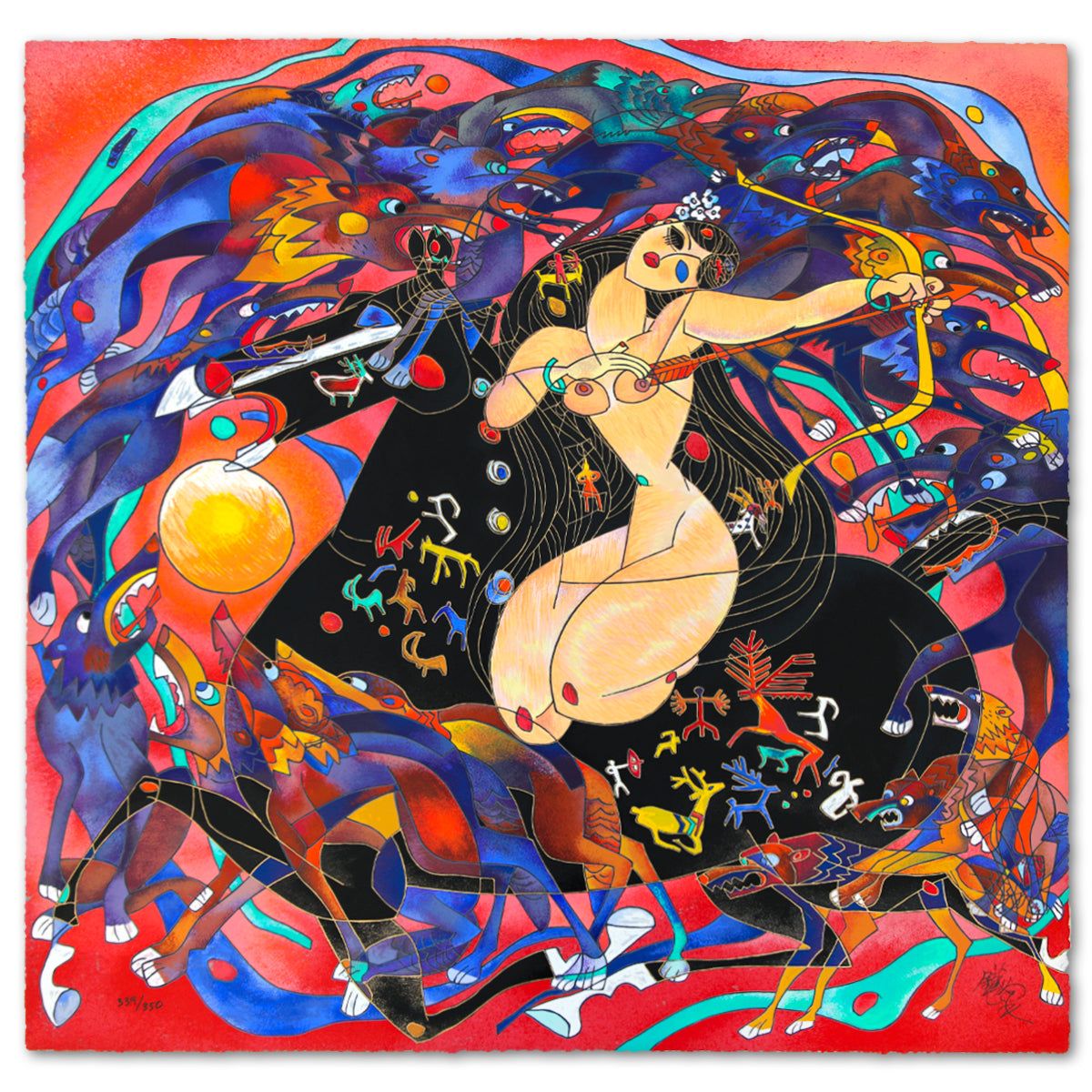 Jian Tie Feng- Silkscreen "Huntress"