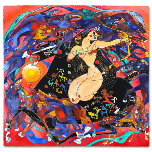 Jian Tie Feng- Silkscreen "Huntress"