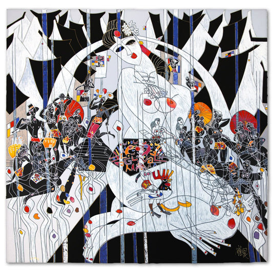 Jian Tie Feng- Silkscreen "Girls of Souzhou"