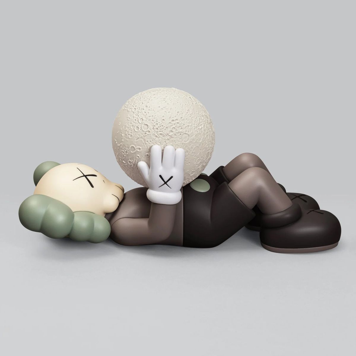 Kaws- Vinyl, with a fluorescent moon component "HOLIDAY SHANGHAI (Brown)"