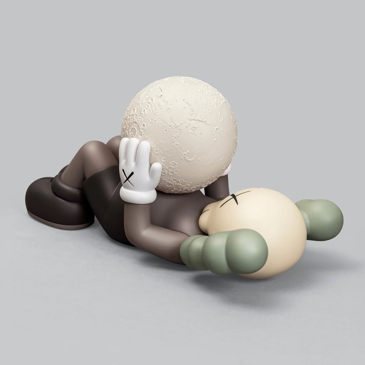 Kaws- Vinyl, with a fluorescent moon component "HOLIDAY SHANGHAI (Brown)"