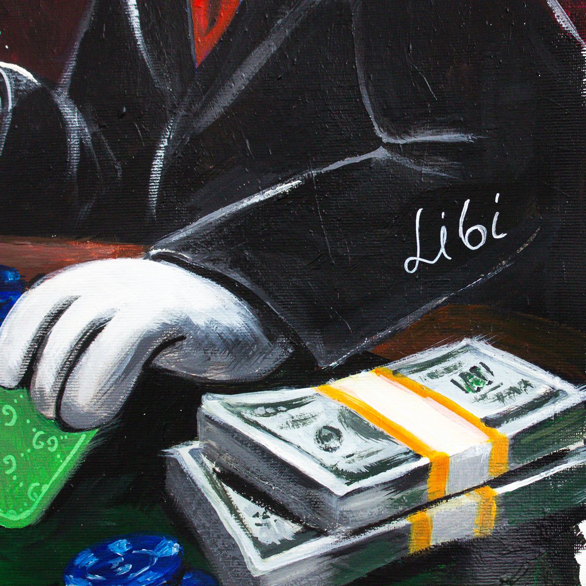 Libi- Original Acrylic on Canvas "Poker"