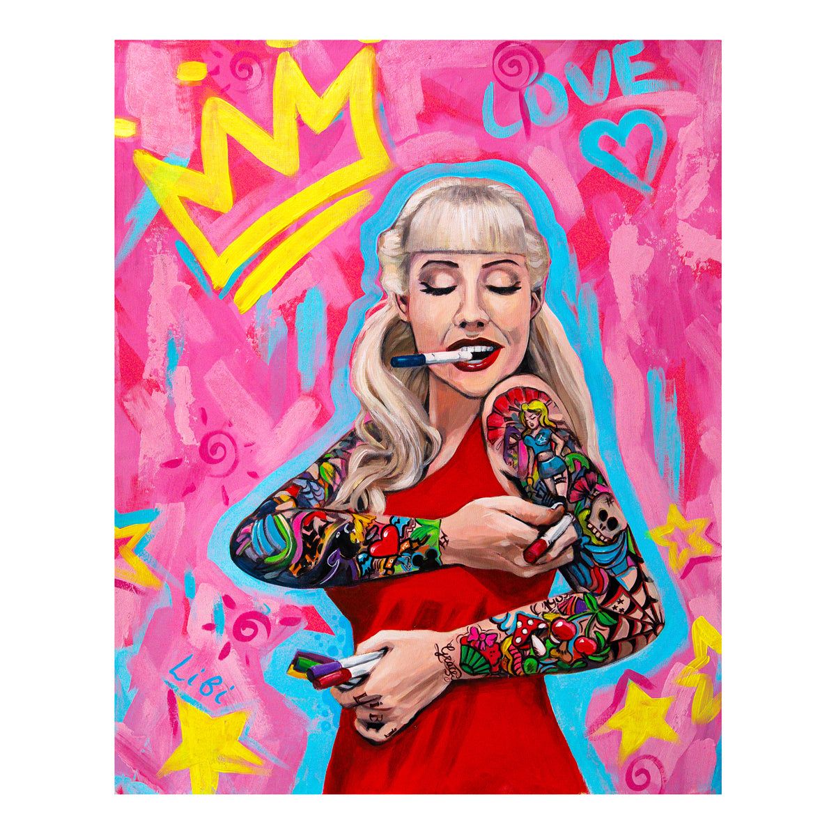 Libi- Original Acrylic on Canvas "The Artistic Empress"
