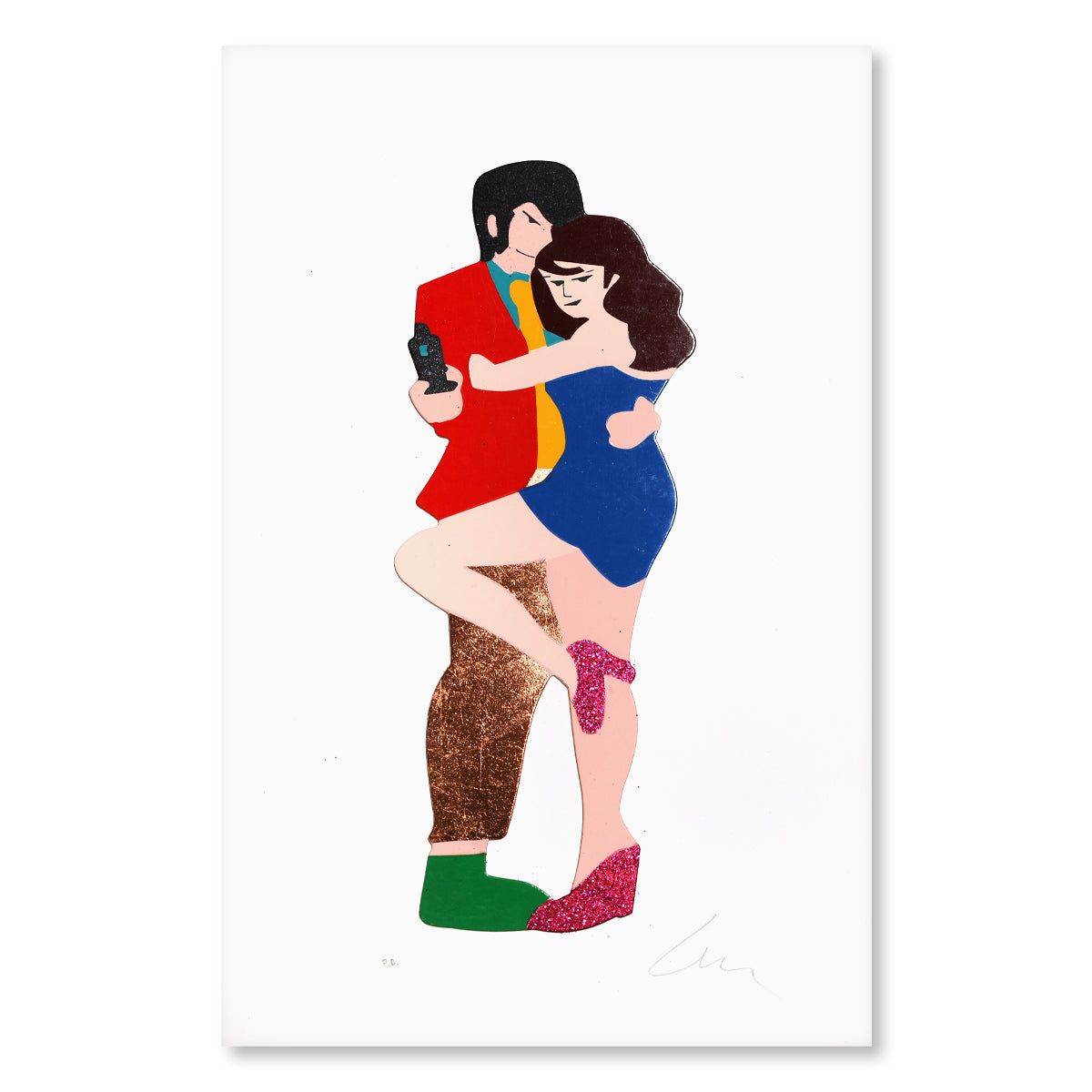 Marco Lodola- Silkscreen "Partner in crime"