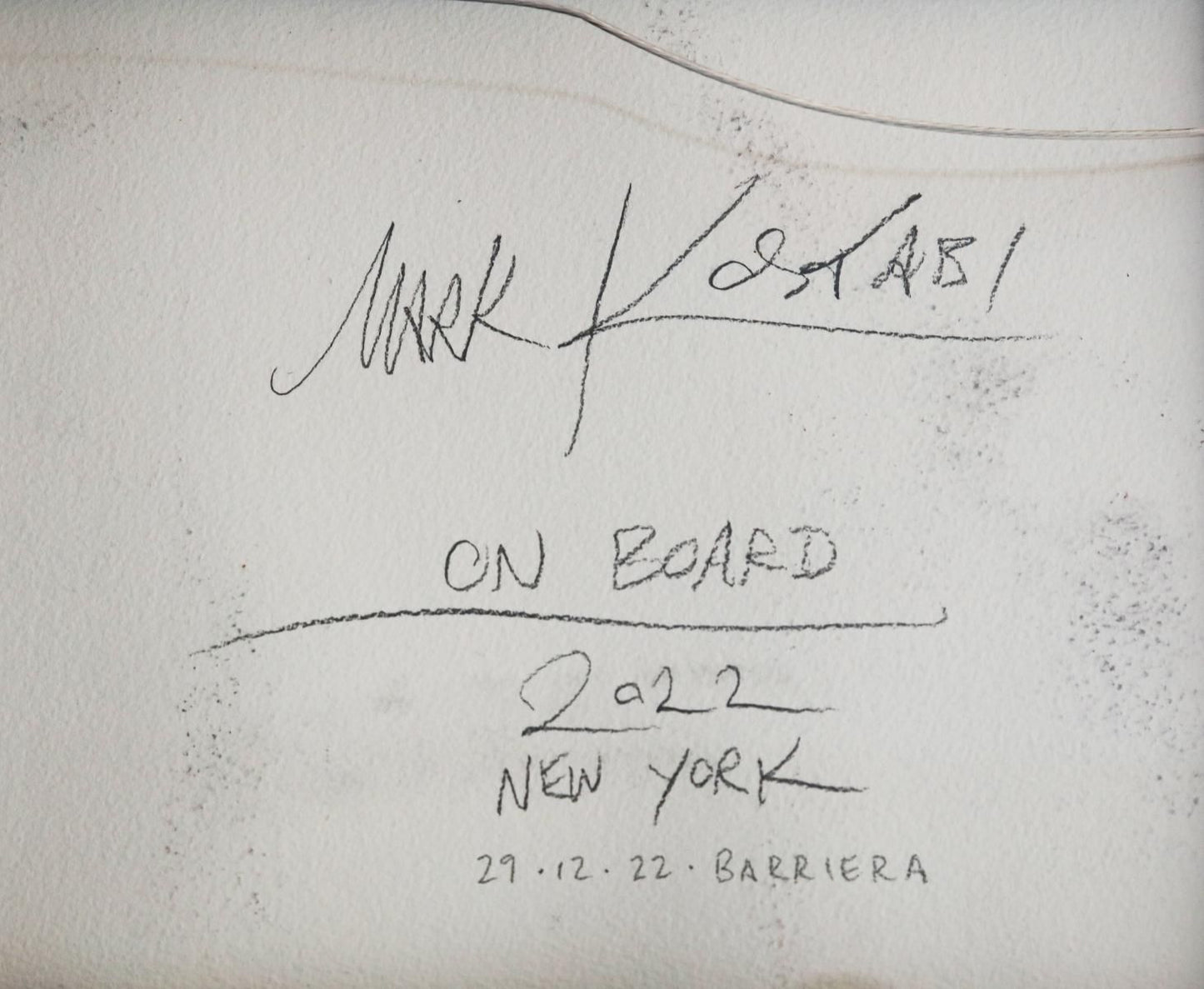 Mark Kostabi- Original Mixed Media on Paper "On Board, 2022"